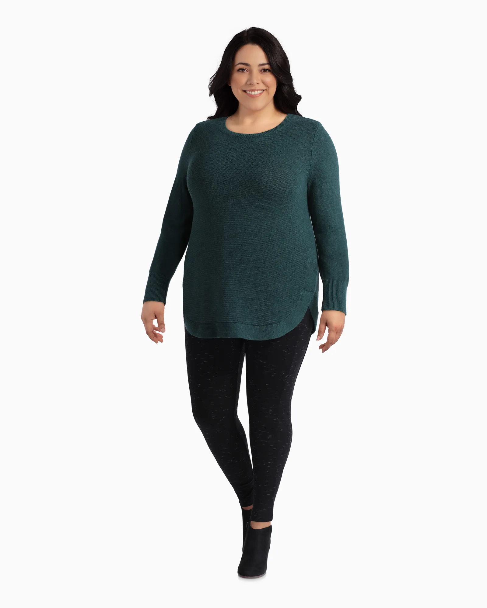 Sophie Cotton Sweater | Forest Green