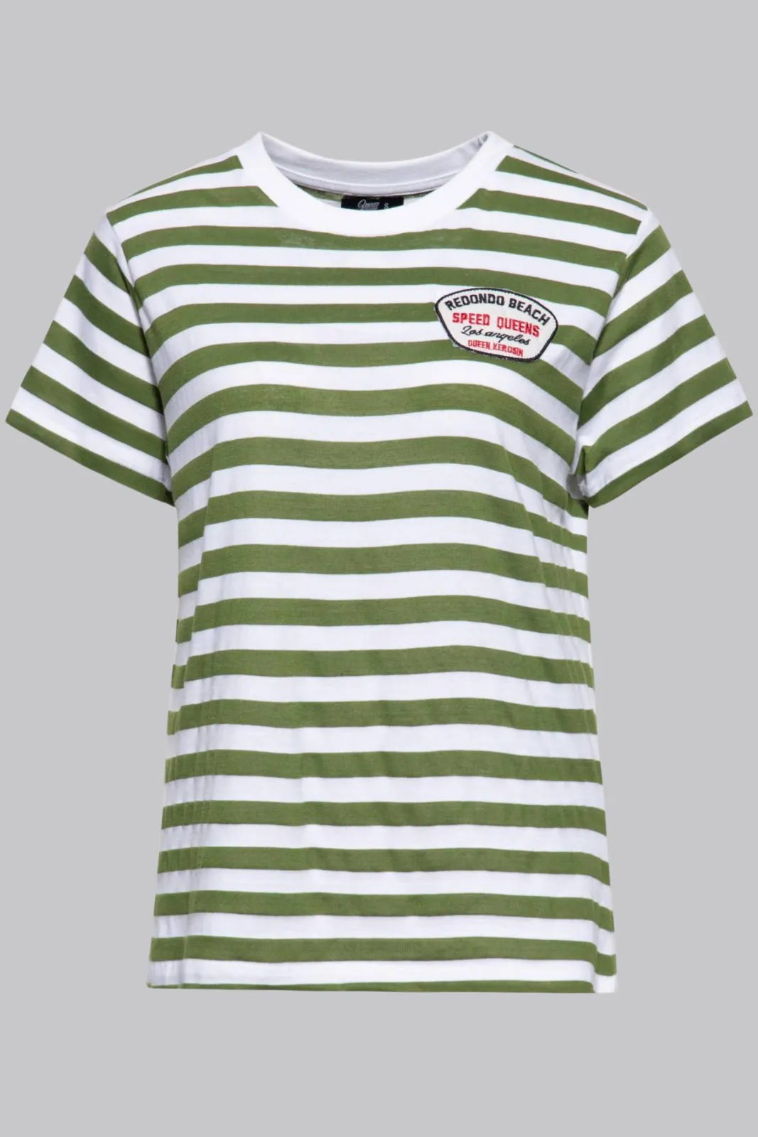 Striped Shirt Speed Queens - Green & White (Ladies Fit)