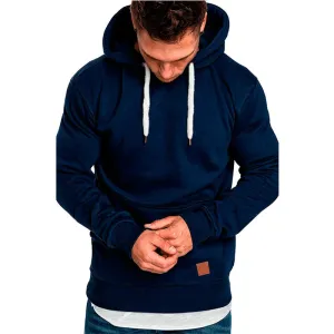 TEEK - Solid Mens Long Sleeve Essential Hoodies