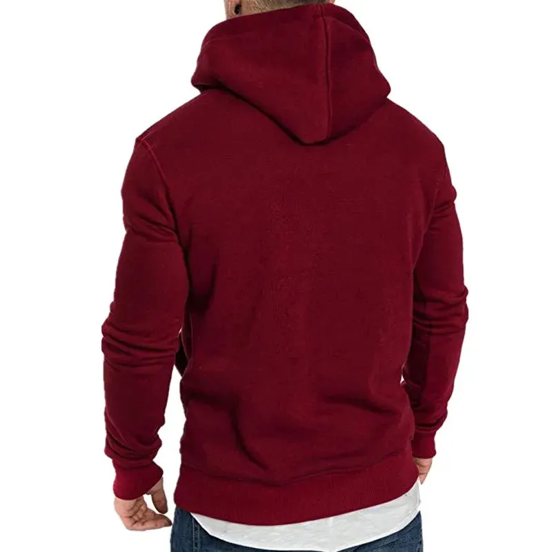 TEEK - Solid Mens Long Sleeve Essential Hoodies