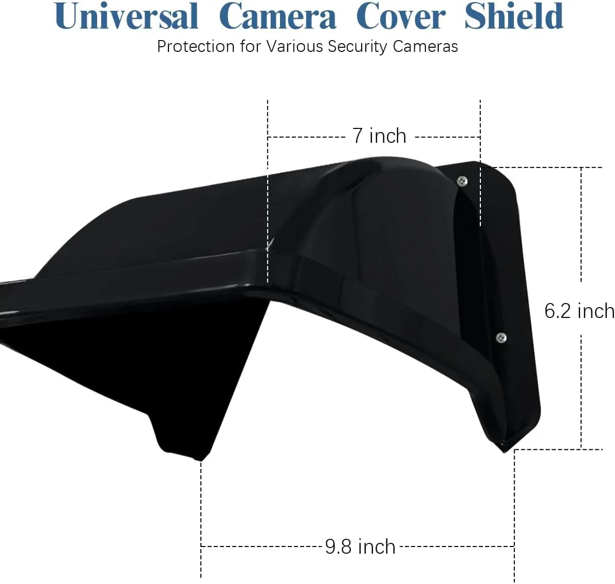 Universal Outdoor Camera Cover, ABS Plastic Weatherproof Security Camera Shade for Dome, Bullet, Stick Up Cameras, Sun&Rain Shield for Camera (Black ABS)